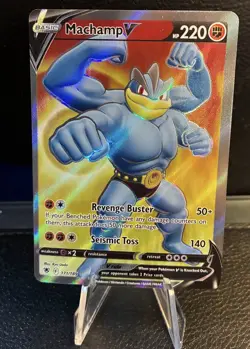 Pokemon TCG Machamp V Sword & Shield Astral Radiance Full Art Card 171/189 Holo - Image 1