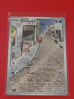 Pokemon TCG Slowpoke 204/198 Illustration Rare, Scarlet and Violet Base Set Card - Image 1