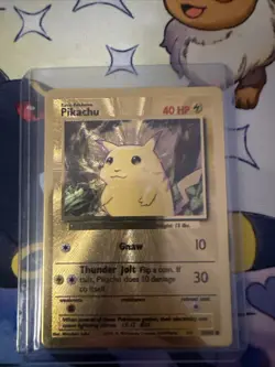 Pokemon TCG Celebrations Pikachu Gold Metal Card 58/102 25th Anniversary - Image 1