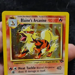 Pokemon Gym Challenge Blaine's Arcanine Holo Rare Card 1/132 Unlimited English - Image 3