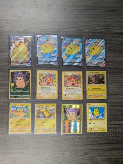 Pokemon Trading Card Game Pikachu 12 Card Lot Collection - Image 1