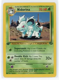 Pokemon TCG - Nidorina 40/64 - Jungle - 1st Edition Uncommon - Image 1