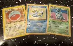 Pokemon Jungle Holo Card Lot of 3 (Vaporeon, Nidoqueen, Electrode) 1998 NICE! - Image 1
