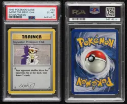 Imposter Professor Oak Shadowless Pokemon Base Set PSA 6 1999 - Image 3