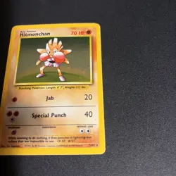 Hitmonchan Pokemon Card Base Set Holo Unlimited Rare Vintage 7/102 - Image 3