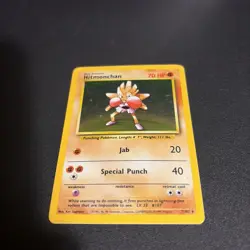 Hitmonchan Pokemon Card Base Set Holo Unlimited Rare Vintage 7/102 - Image 4