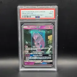 2017 POKEMON SUN & MOON SHINING LEGENDS SECRET #78 MEWTWO GX PSA 9 - Image 1
