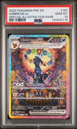 2025 POKEMON PRE EN-PRISMATIC EVOLUTIONS #161 UMBREON EX PSA 10 - Image 1