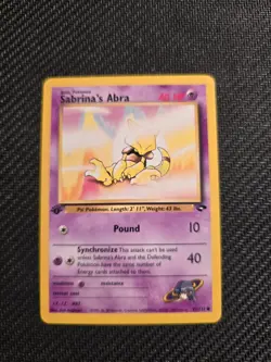 Pokemon Vintage 1st Edition Sabrina's Abra 93/132 Gym Challenge - Image 1