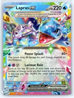 Lapras ex # 032/142 SV07: Stellar Crown - M/NM Pokemon - Image 1