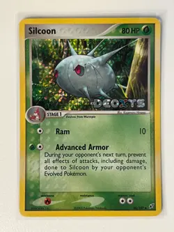 Pokemon Silcoon Uncommon Deoxys Holo 46/107 LP - Image 1