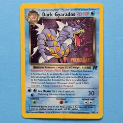 Dark Gyarados Prerelease Team Rocket Set Holo #8/82 creased Pokemon 1999-2000 - Image 1