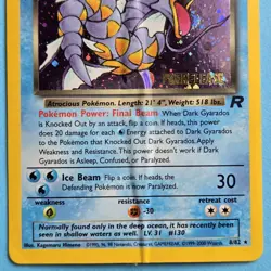Dark Gyarados Prerelease Team Rocket Set Holo #8/82 creased Pokemon 1999-2000 - Image 3