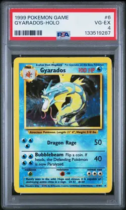 1999 POKEMON GAME #6 GYARADOS-HOLO PSA 4 - Image 1