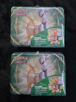 Pokemon 2022 Spring Arceus Collectors Chest Tin - LOT OF 2 (FACTORY SEALED) - Image 1