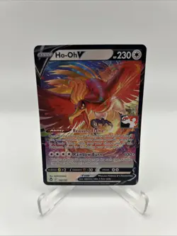 140/195 Ho-oh V Prize Pack Series Stamped Play Pokemon TCG Silver Tempest - Image 1