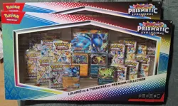 2x Pokemon TCG Prismatic Evolutions Lucario Ex + Tyranitar Ex Premium Collection - Image 2