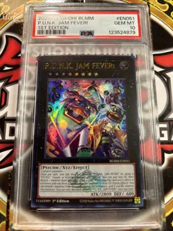 YuGiOh P.U.N.K. JAM FEVER! #BLMM-EN051🔥PSA 10 GEM🔥1st EDITION-2025 ULTRA RARE - Image 2