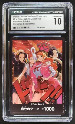 2025 ONE PIECE CCG JAPANESE DON!! ROBIN UTA NAMI HANCOCK SPECIAL CGC 10 PT - Image 1
