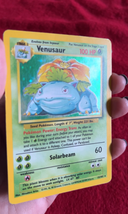 1999 Pokemon TCG Venusaur Holo Holographic Rare Card 15/102 Base Set - Image 2