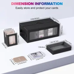 Commander Deck Box for MTG, 6-Deck Modular Card Case with Dice Tray Hold 600+ Do - Image 2