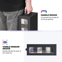 Commander Deck Box for MTG, 6-Deck Modular Card Case with Dice Tray Hold 600+ Do - Image 4