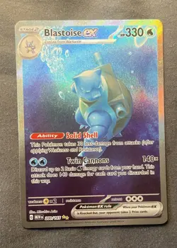 Pokemon Blastoise EX SAR Scarlet & Violet 151 Card 200/165 Near Mint Condition - Image 1