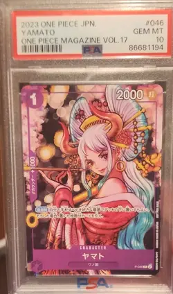 One Piece Yamato 046 Magazine Vol.17 Japanese PSA 10 Character Card 2023 - Image 1