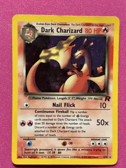 Dark Charizard 4/82 Holo Rare Team Rocket Pokemon Card - Image 1