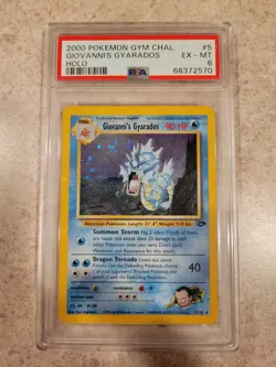 Giovanni's Gyarados Gym Challenge Holo Card 5/132 PSA 6 - Image 1