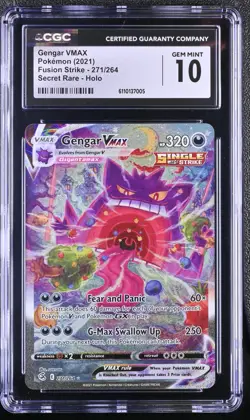 (PSA) CGC 10 Gengar VMAX Fusion Strike Full Alt Art Pokemon Card Gem Mint #271 - Image 1