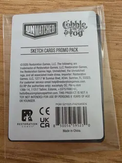 Unmatched Board Game Sketch Cards Promo Pack - Cobble and Fog - Image 2