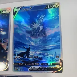 Lot of 3 Custom holo Dialga V Pokemon Trading Card sleeved & top loaded CUSTOM - Image 3