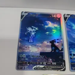 Lot of 3 Custom holo Dialga V Pokemon Trading Card sleeved & top loaded CUSTOM - Image 4