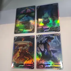 Lot of 4 Custom holo Mixed Pokemon Trading Card sleeved & top loaded - Image 4