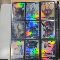 Lot of 9 Custom holo fanart mixed V Pokemon Trading Card sleeved & top loaded - Image 3