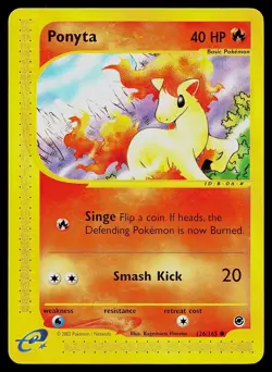 Pokemon Card - Ponyta Expedition 126/165 Common Non Holo - Image 1