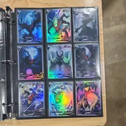 Lot of 9 Custom holo fanart mixed V Pokemon Trading Card sleeved & top loaded - Image 5