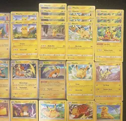 Pokemon Tcg Pikachu Card Lot (25) SM, SWSH, SV + Raichu - Many Sets - Image 4