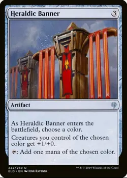 X 1 Heraldic Banner NM-M 222 Throne of Eldraine MTG Magic The Gathering - Image 1