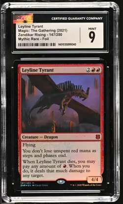 LEYLINE TYRANT Zendikar Rising Foil Mythic CGC 9 MTG [Nostalgium] - Image 1