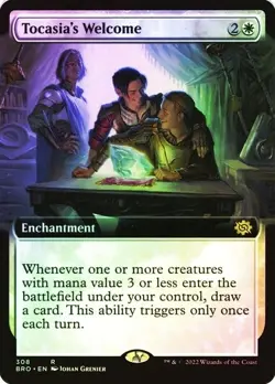 Tocasia's Welcome Foil Extended Art The Brothers' War NM MTG - Image 1