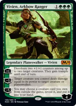 1x Vivien, Arkbow Ranger - Foil NM-Mint, English Core Set 2020 MTG Magic - Image 1