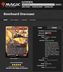2023 MTG Magic the Gathering The Lost Caverns of Ixalan #321 Bonehoard Dracosaur - Image 3
