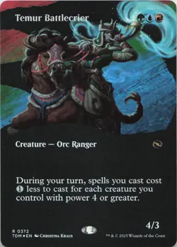 Temur Battlecrier (Borderless) - FOIL - R Tarkir: Dragonstorm 372 - MTG - Image 1