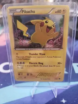 PIKACHU POKEMON Holo Foil TCG Exclusive Xy89 - Image 1
