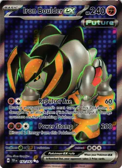 Pokemon TCG Iron Boulder ex 192/162 SV05: Temporal Forces Ultra Rare Holo NM - Image 1