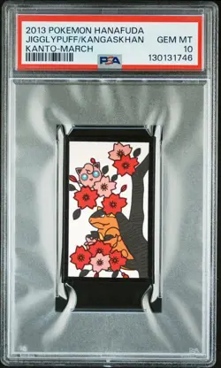 2013 POKEMON HANAFUDA KANTO MARCH JIGGLYPUFF/KANGASKHAN PSA 10 - Image 1
