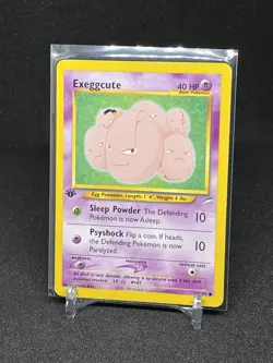Pokemon TCG Exeggcute First Edition Neo Destiny 64/105 Common Non Holo NM - Image 1