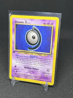 Pokemon TCG Unown (D) First Edition Neo Discovery 47/75 Non Holo Uncommon LP - Image 1